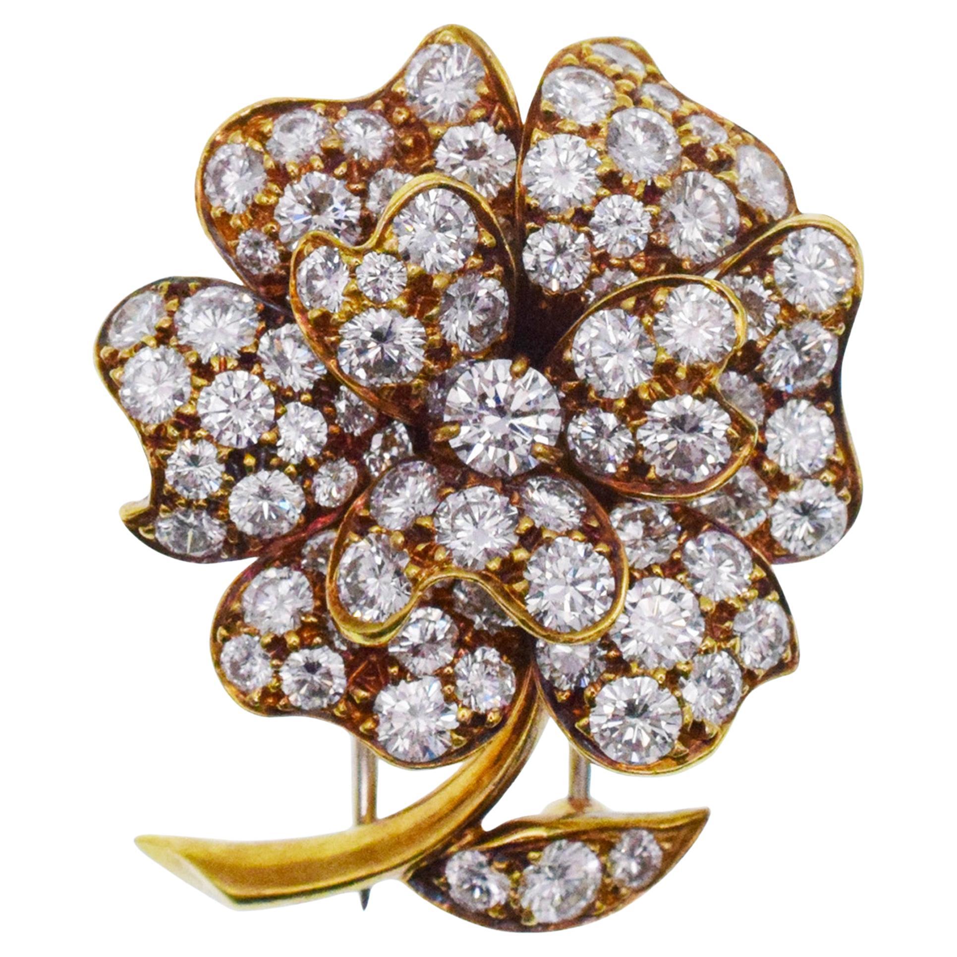 Van Cleef & Arpels Gardenia Pin/Pendant For Sale