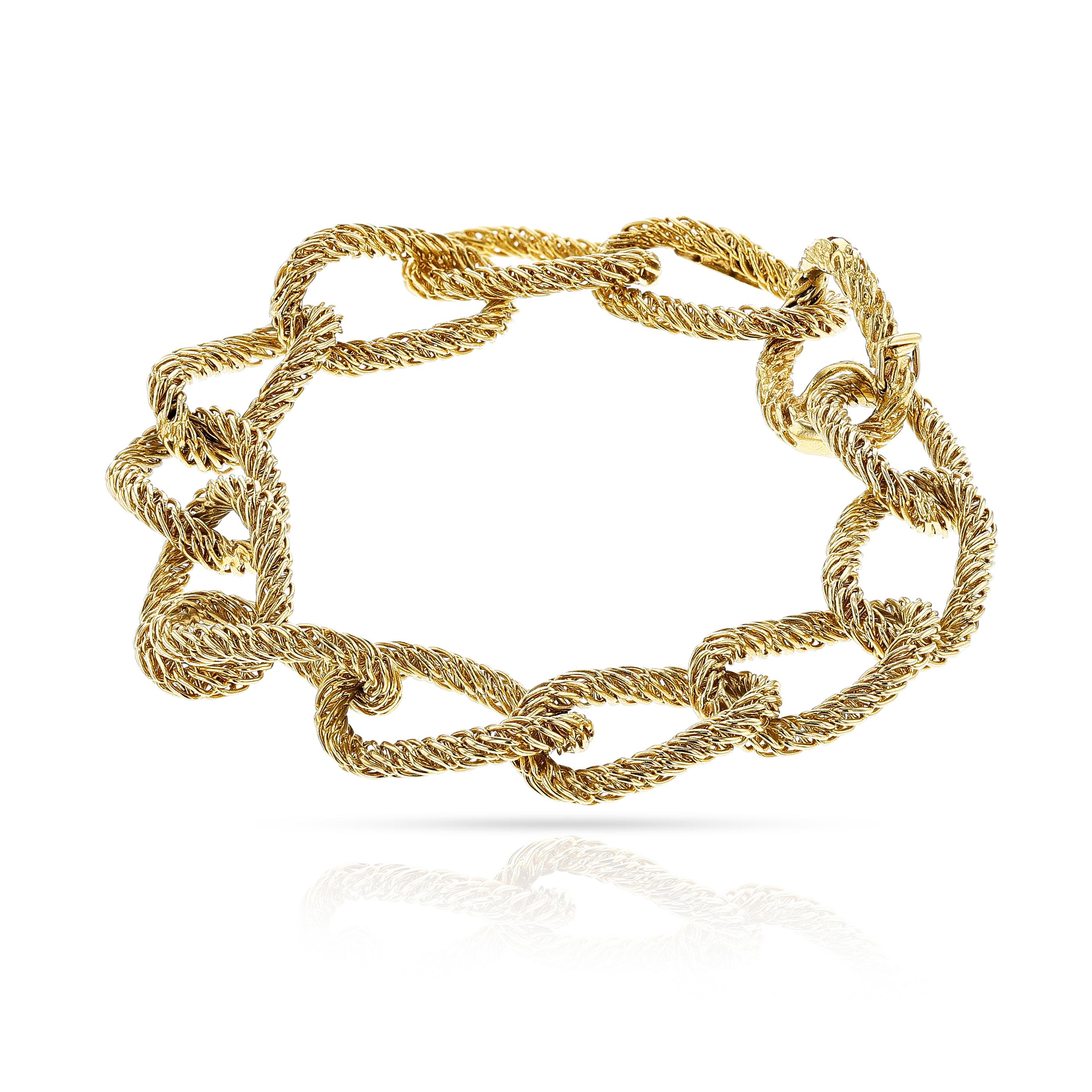 Van Cleef und Arpels von George L'Enfant. Das Gesamtgewicht beträgt 30,88 Gramm. Die Länge ist 8 Zoll, Französisch Marken.

SKU: 1479-FHJARPL