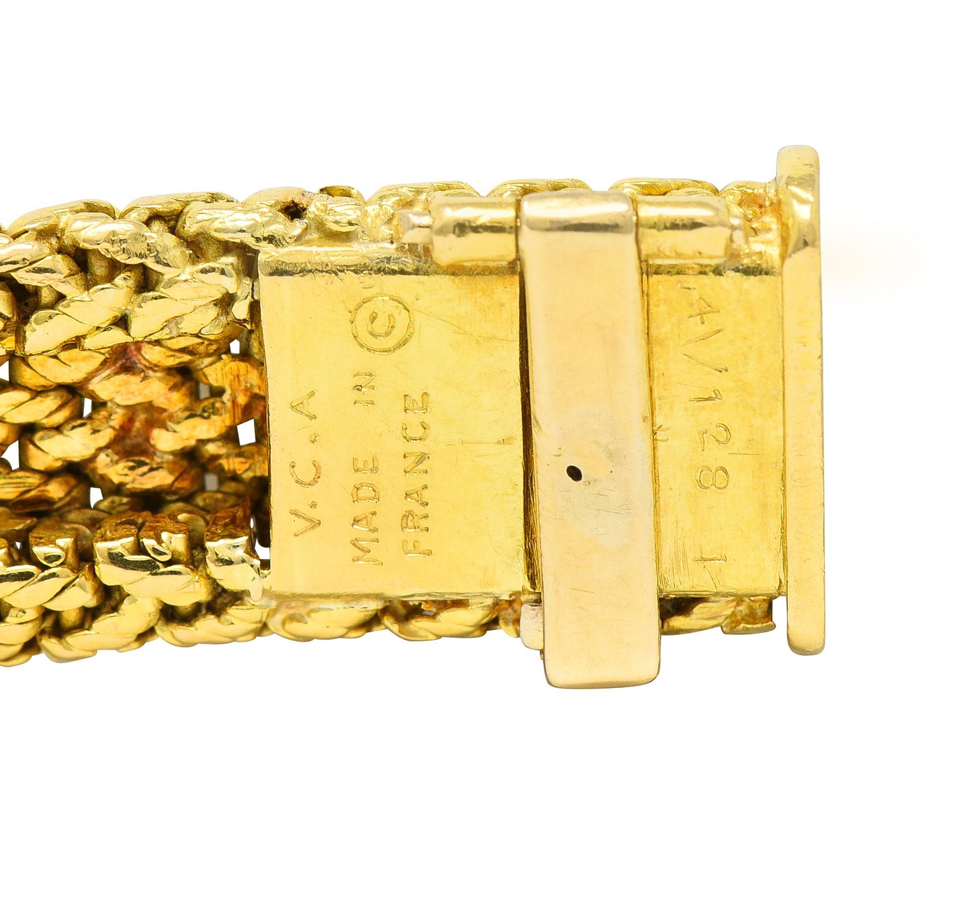 Van Cleef & Arpels Georges Lenfant 1940er Jahre Saphir-Diamant-Halskette aus 18 Karat Gold im Angebot 1