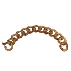 Van Cleef & Arpels Georges Lenfant Angel Hair Vintage Bracelet en or jaune 18k