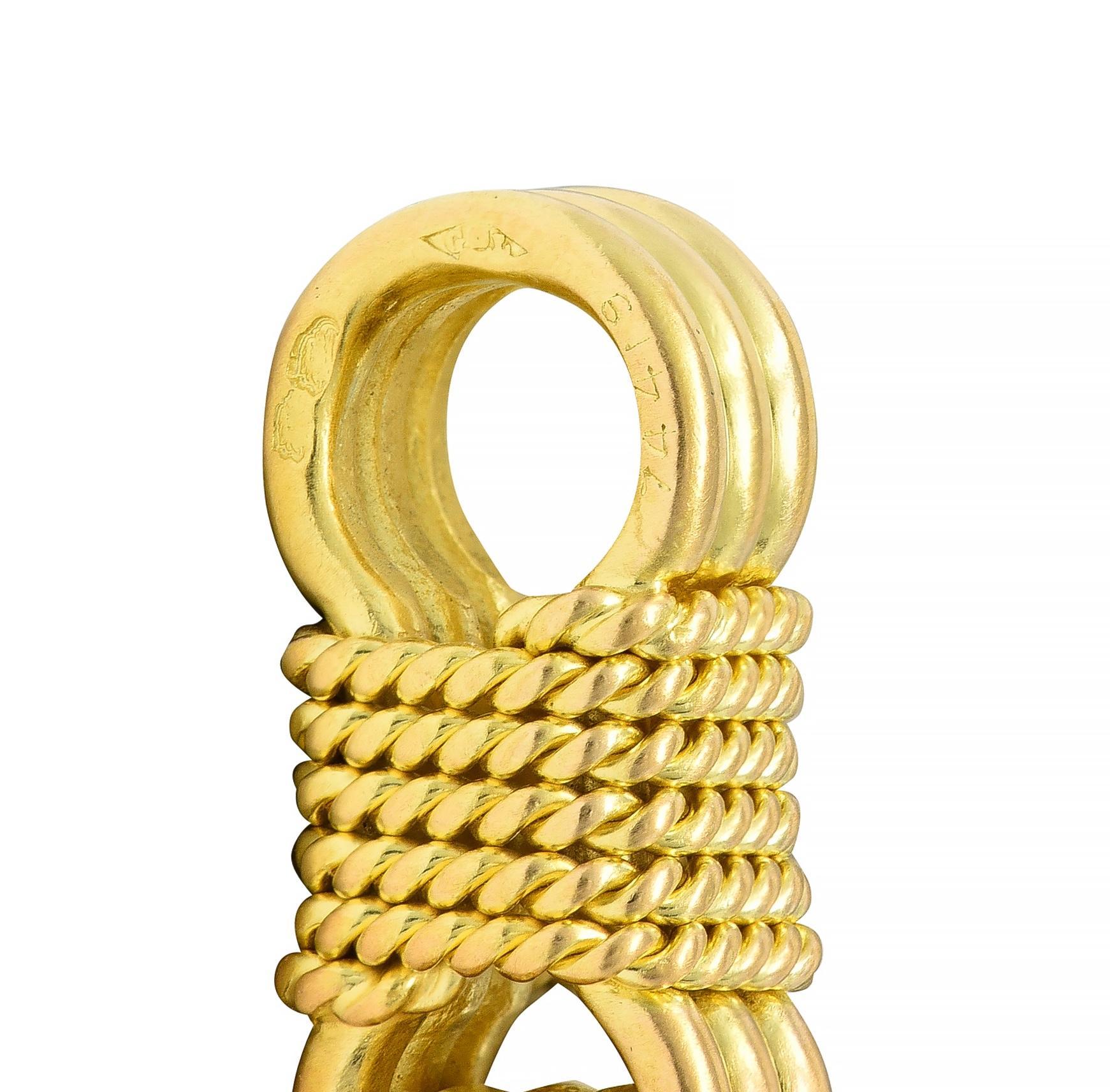Van Cleef & Arpels Georges L'Enfant Französisch 1960er Jahre 18 Karat Gold Seilarmband 7