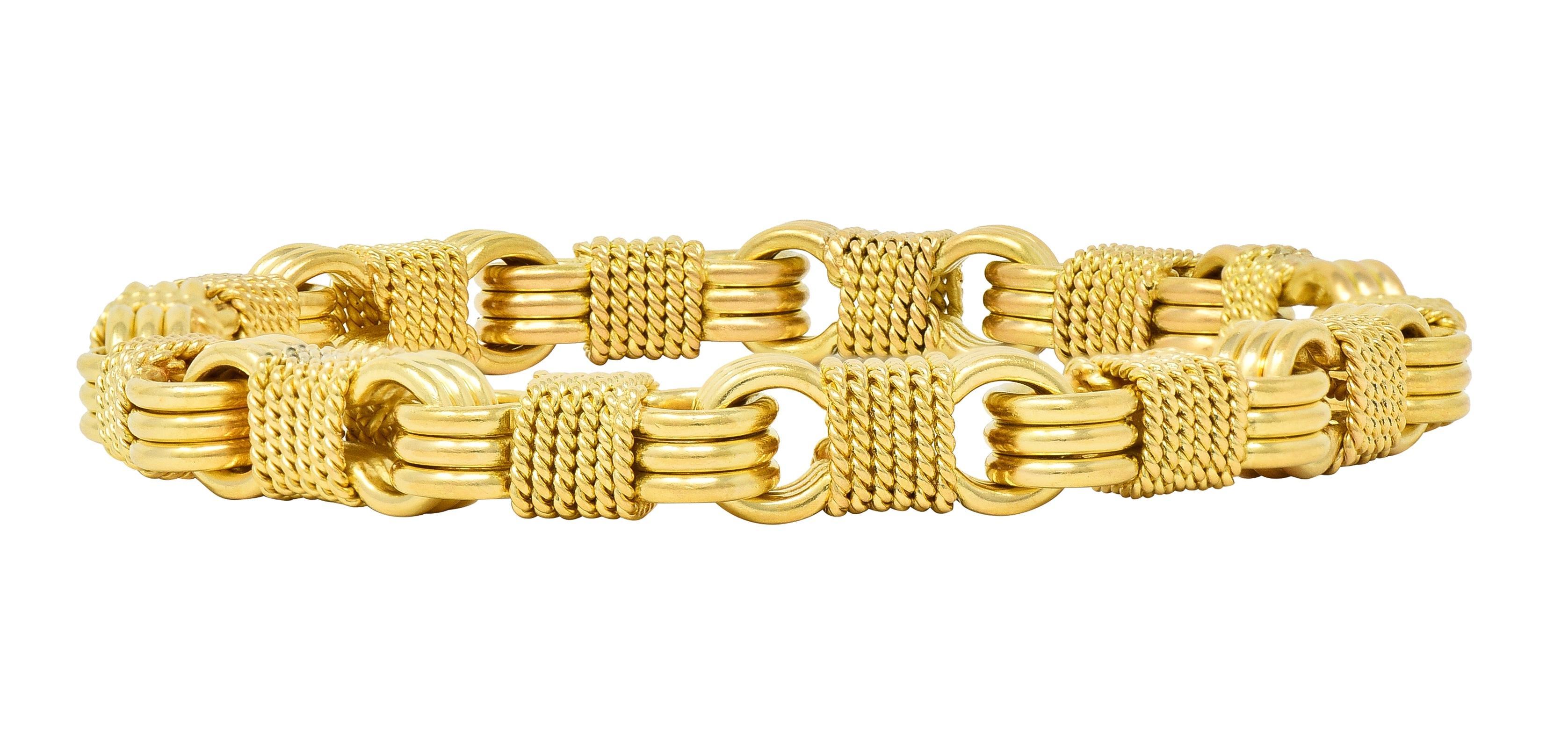 Van Cleef & Arpels Georges L'Enfant Französisch 1960er Jahre 18 Karat Gold Seilarmband 9