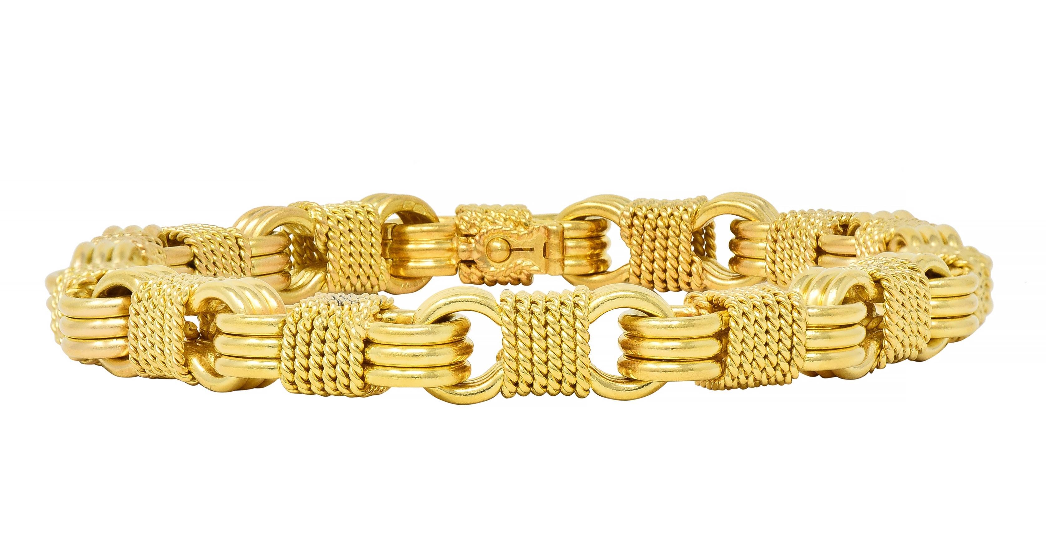 Van Cleef & Arpels Georges L'Enfant Französisch 1960er Jahre 18 Karat Gold Seilarmband im Zustand „Hervorragend“ in Philadelphia, PA