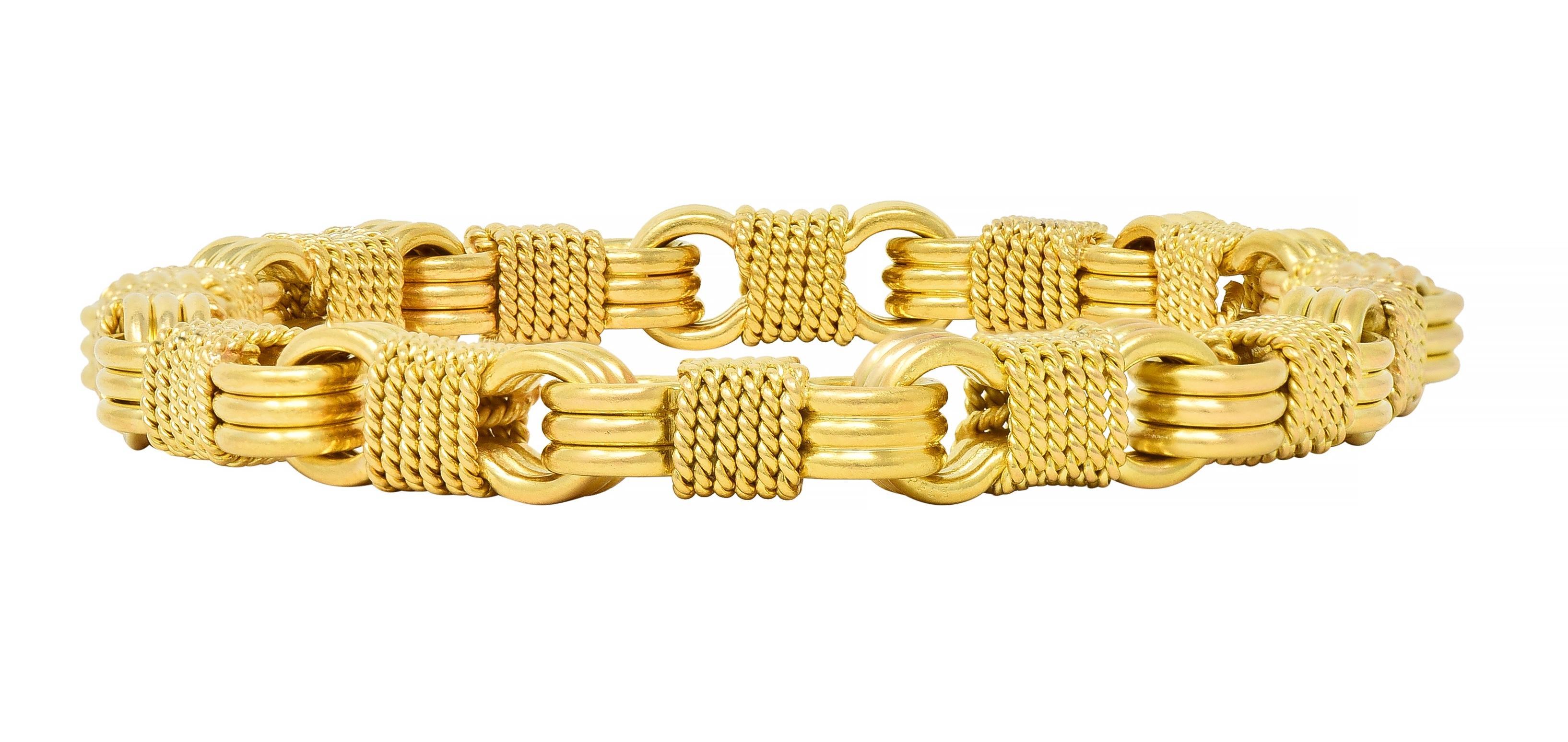 Van Cleef & Arpels Georges L'Enfant Französisch 1960er Jahre 18 Karat Gold Seilarmband für Damen oder Herren