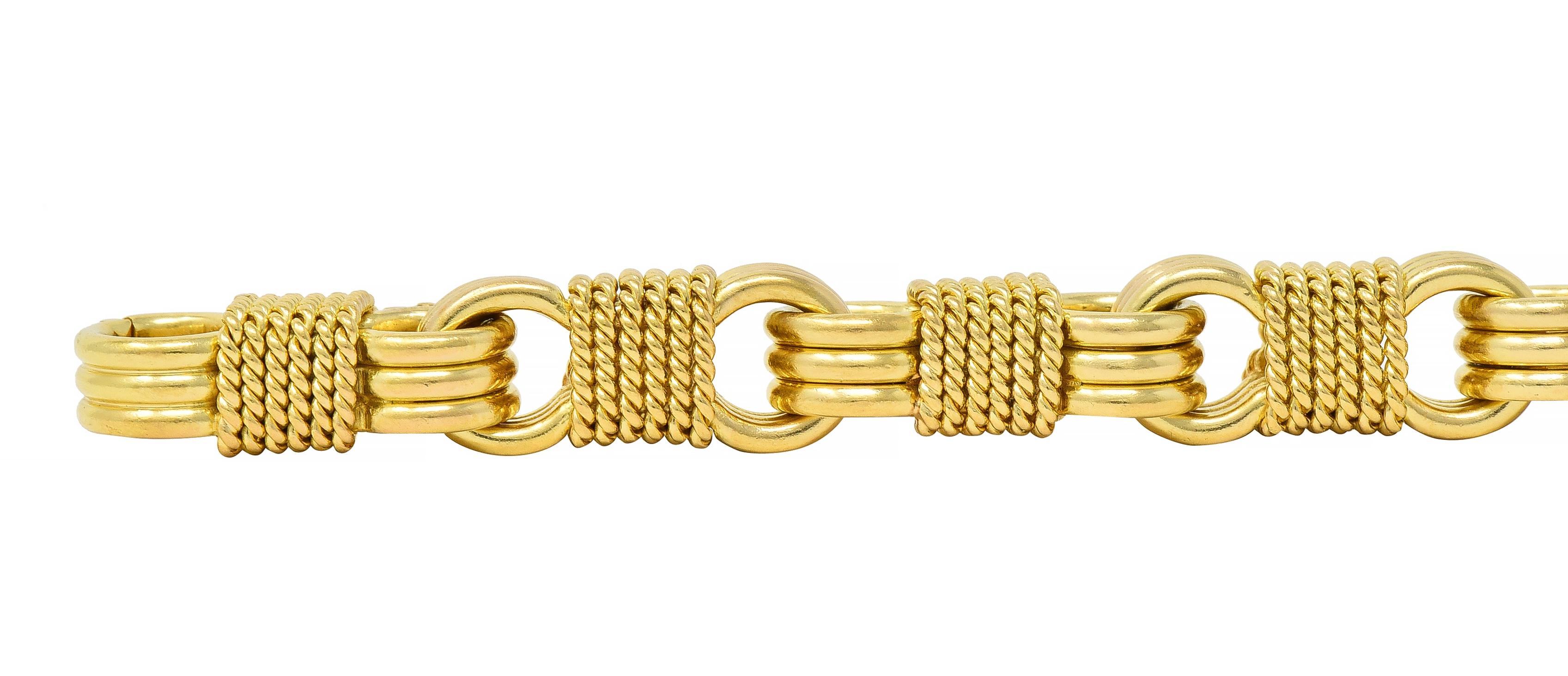 Van Cleef & Arpels Georges L'Enfant Französisch 1960er Jahre 18 Karat Gold Seilarmband 1