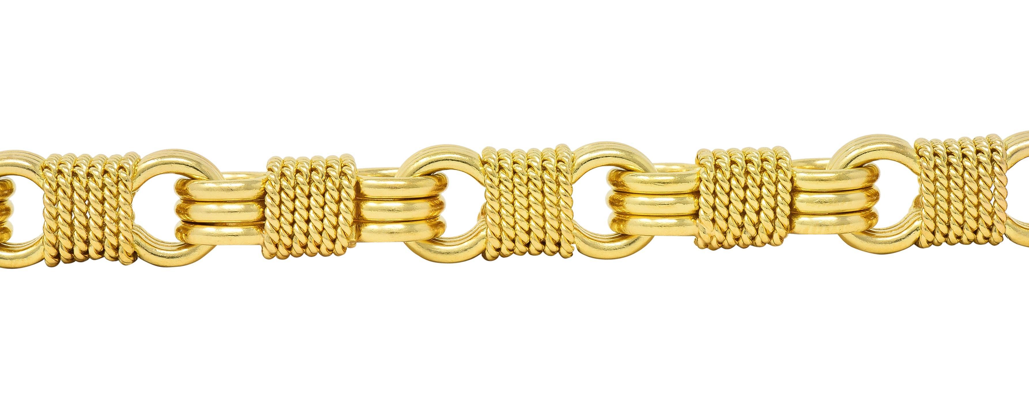 Van Cleef & Arpels Georges L'Enfant Französisch 1960er Jahre 18 Karat Gold Seilarmband 2