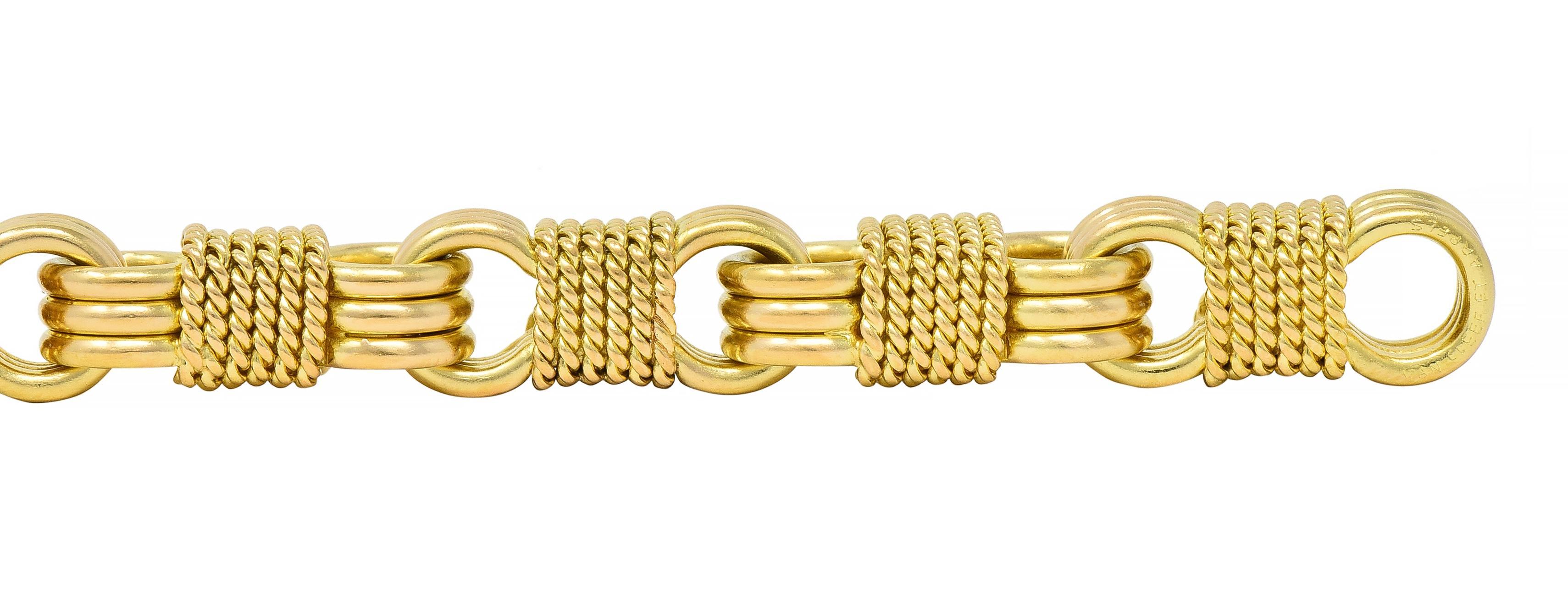 Van Cleef & Arpels Georges L'Enfant Französisch 1960er Jahre 18 Karat Gold Seilarmband 3