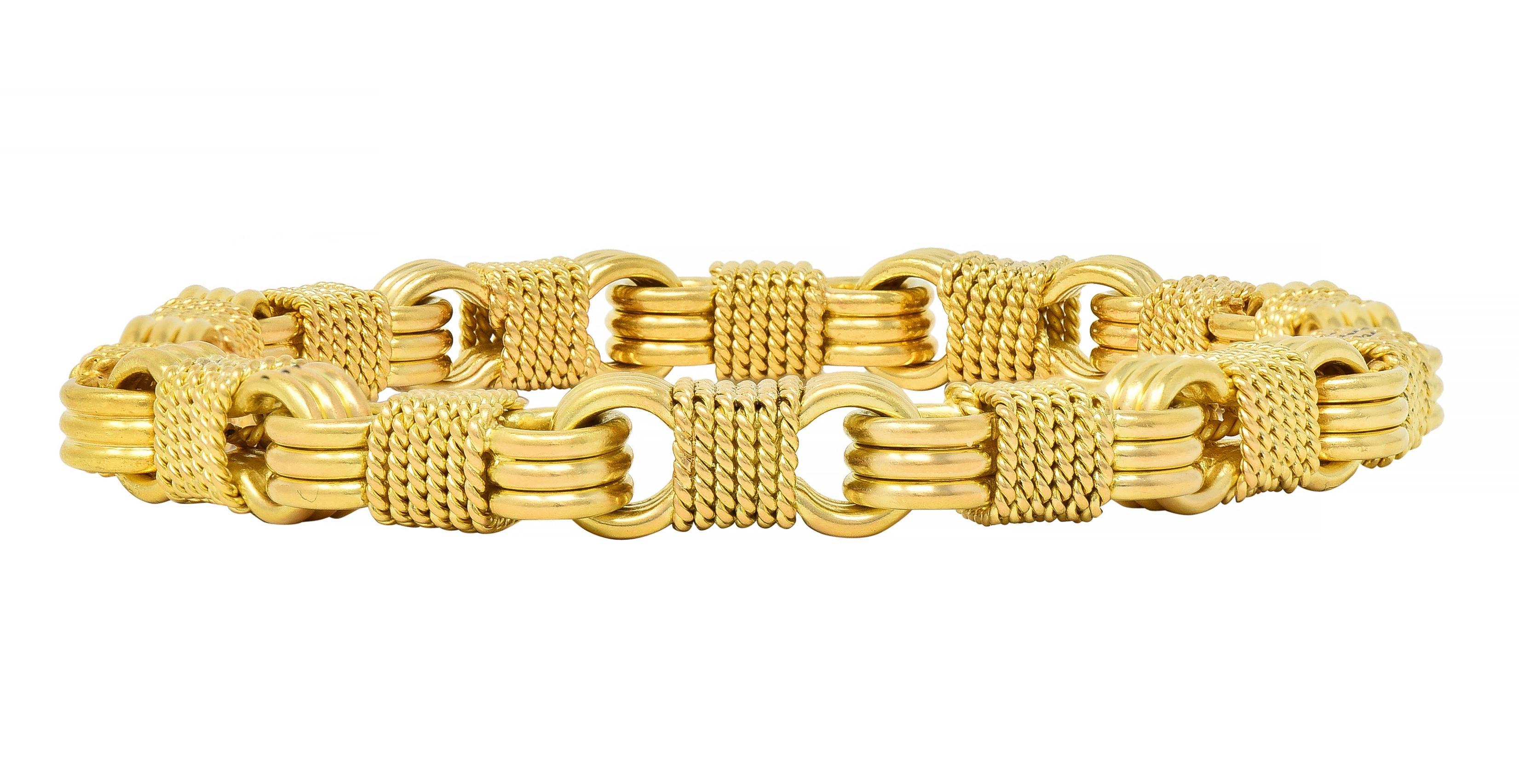 Van Cleef & Arpels Georges L'Enfant Französisch 1960er Jahre 18 Karat Gold Seilarmband 4