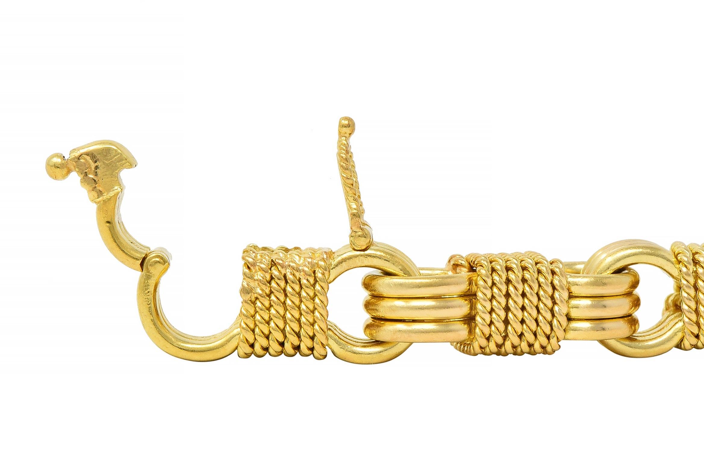 Van Cleef & Arpels Georges L'Enfant Französisch 1960er Jahre 18 Karat Gold Seilarmband 5