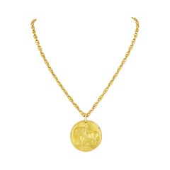 Van Cleef & Arpels Georges L'Enfant Vintage Taurus Zodiac Gold Charm Pendant