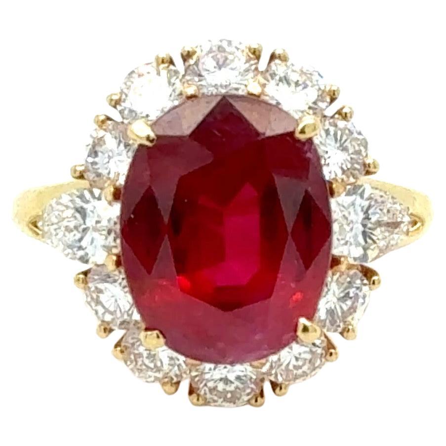 Van Cleef 
Arpels GIA 7.03ct Ruby 
18K Yellow Gold Ring