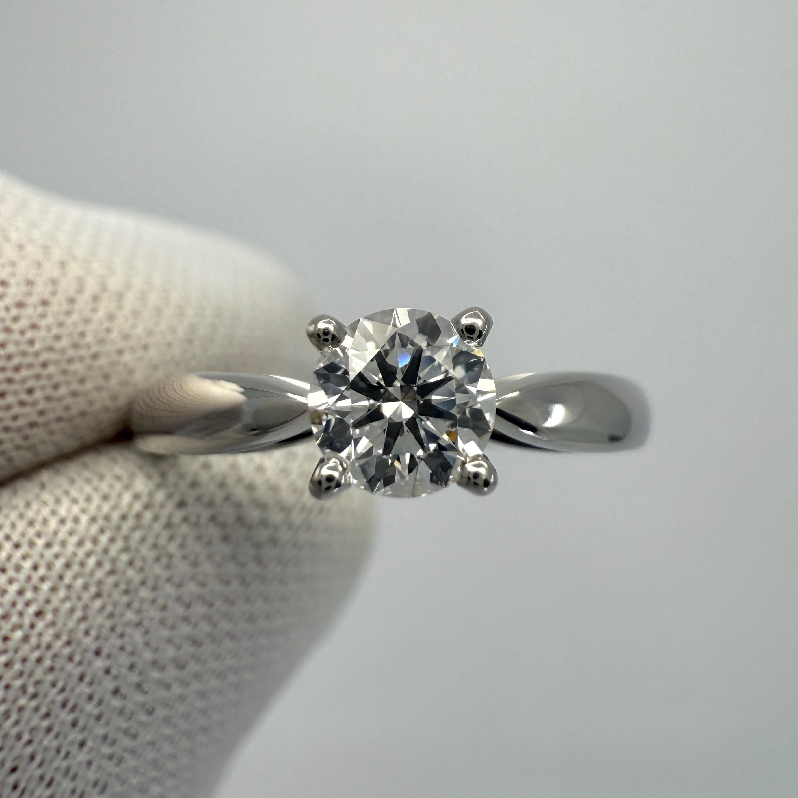 Van Cleef & Arpels GIA Cert Round Diamond 0.33ct E VVS Platinum Solitaire Ring 5