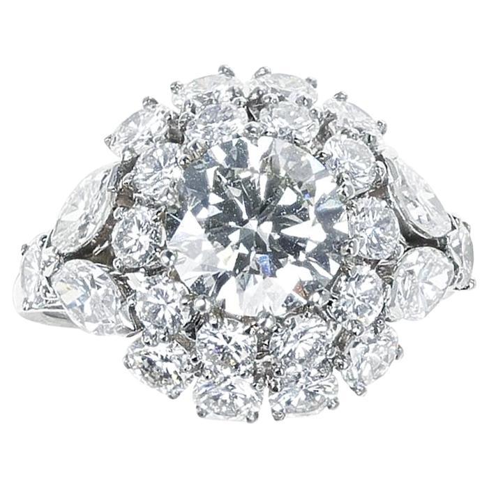 Van Cleef & Arpels GIA Certified 1.86 Ct. Center Diamond Ring, Platinum For Sale