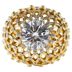 Van Cleef & Arpels GIA Certified 3.71 Carat Round Brilliant Cut Diamond Ring