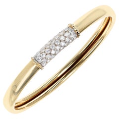 Van Cleef & Arpels Bracelet jonc en or et diamants 18 carats
