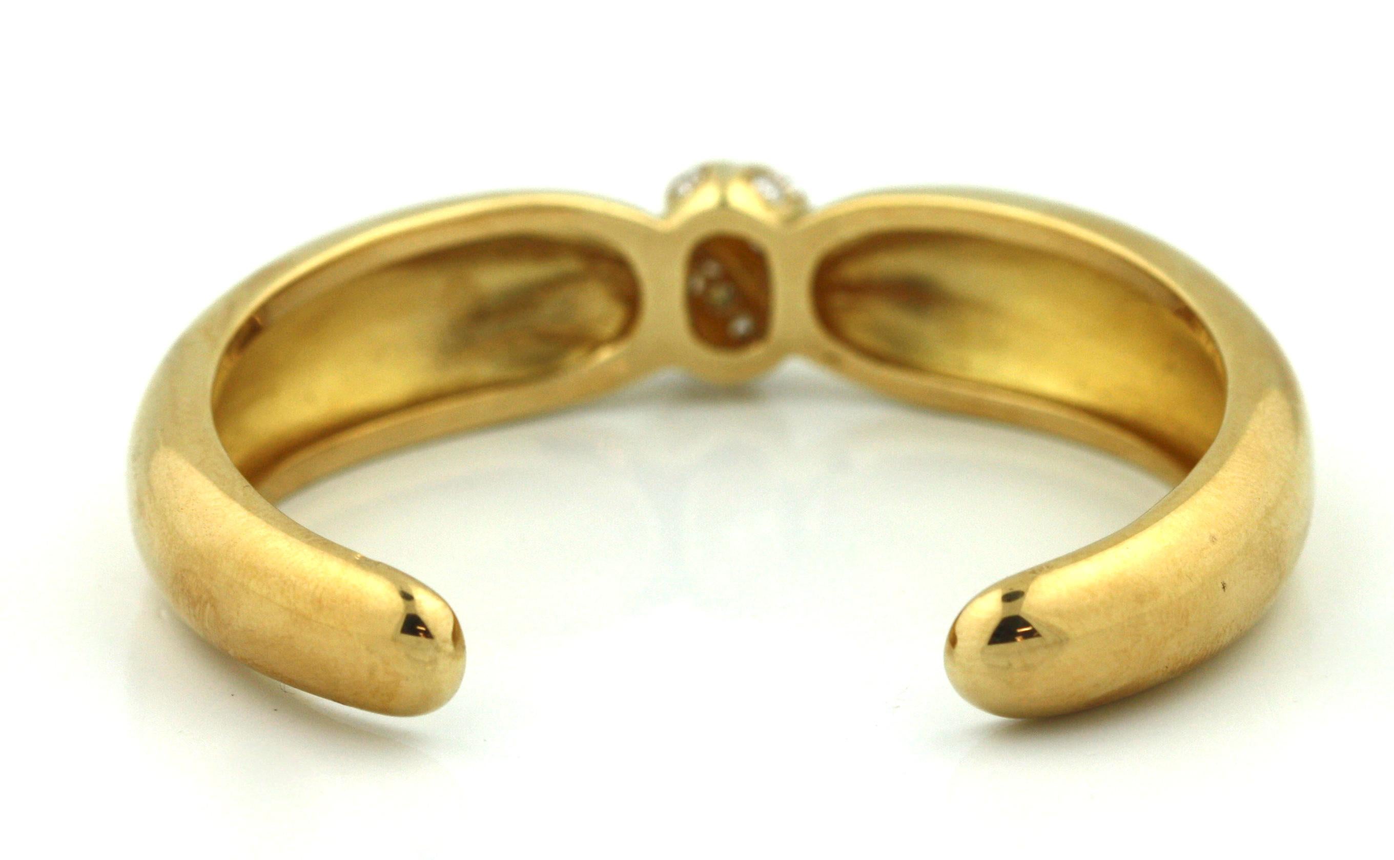 Van Cleef & Arpels Gold and Diamond Bangle-Bracelet In Good Condition In Palm Beach, FL