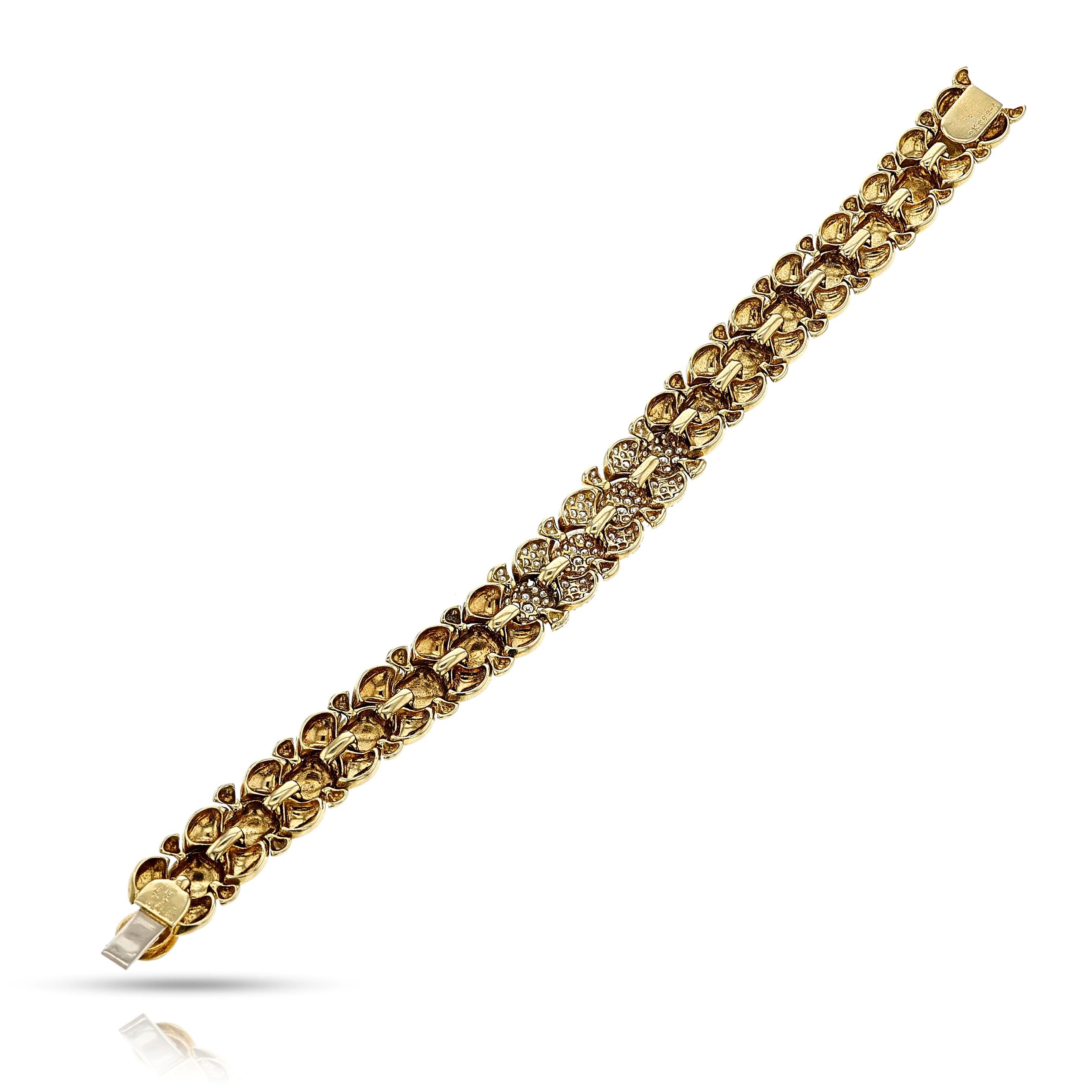 Van Cleef & Arpels Armband aus Gold und Diamanten, 18 Karat (Rundschliff)