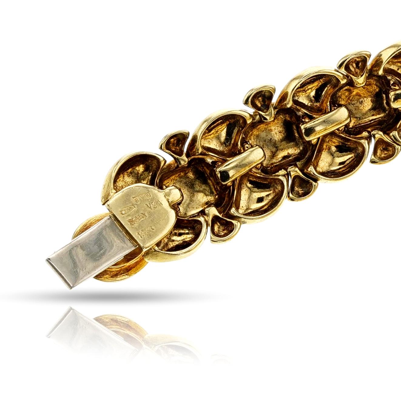 Van Cleef & Arpels Armband aus Gold und Diamanten, 18 Karat im Zustand „Hervorragend“ in New York, NY