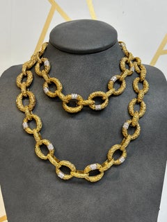 Van Cleef & Arpels Gold and Diamond 'Chevalerie' Necklace Bracelets Ring Set