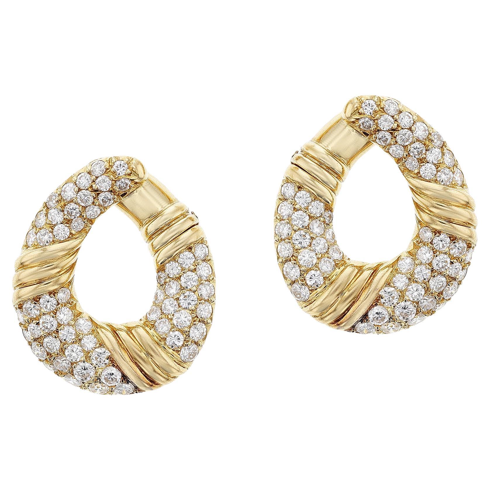 Van Cleef & Arpels Gold and Diamond Earrings, 18k