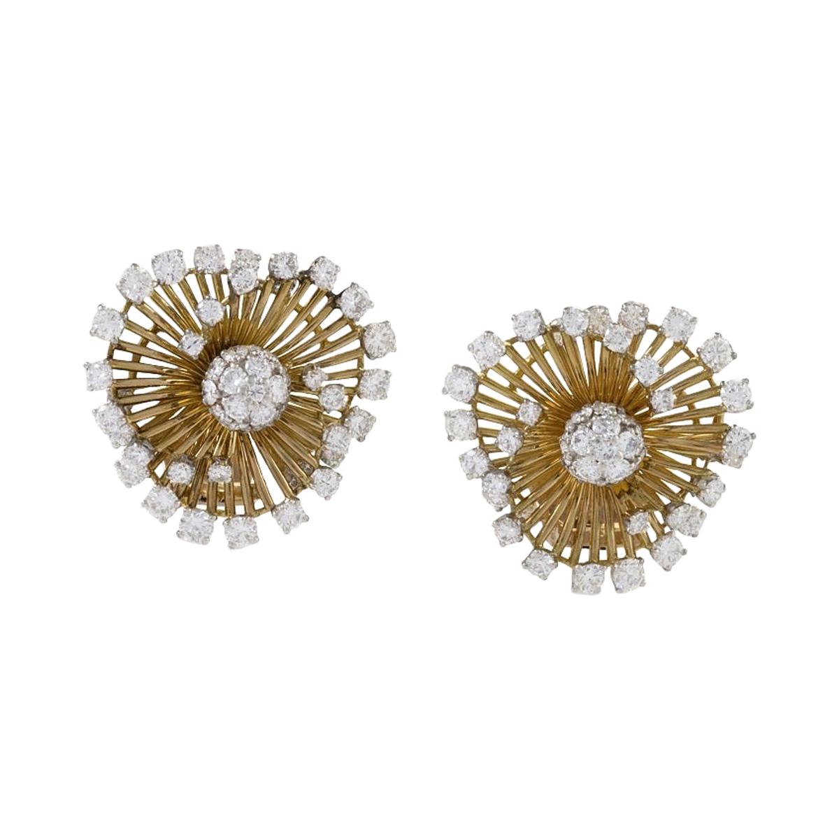 Van Cleef & Arpels Gold and Diamond Earrings
