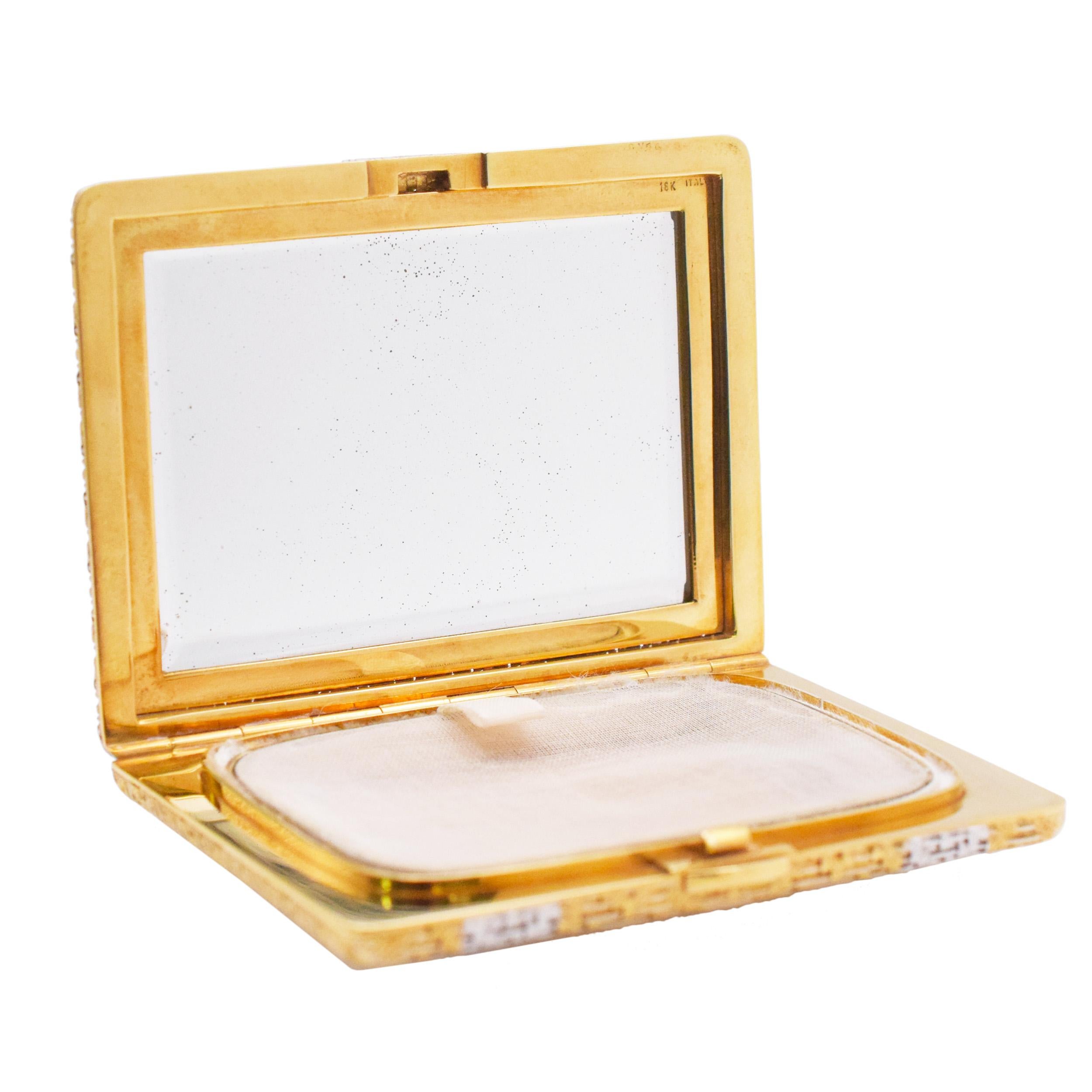 Van Cleef & Arpels  Borsellino e portacipria in oro e diamanti. in vendita 13