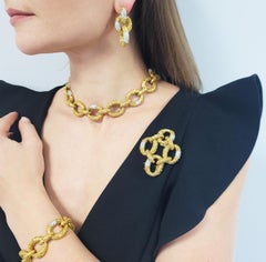 Van Cleef & Arpels Gold and Diamond Suite of 'Chevalerie' Jewels France