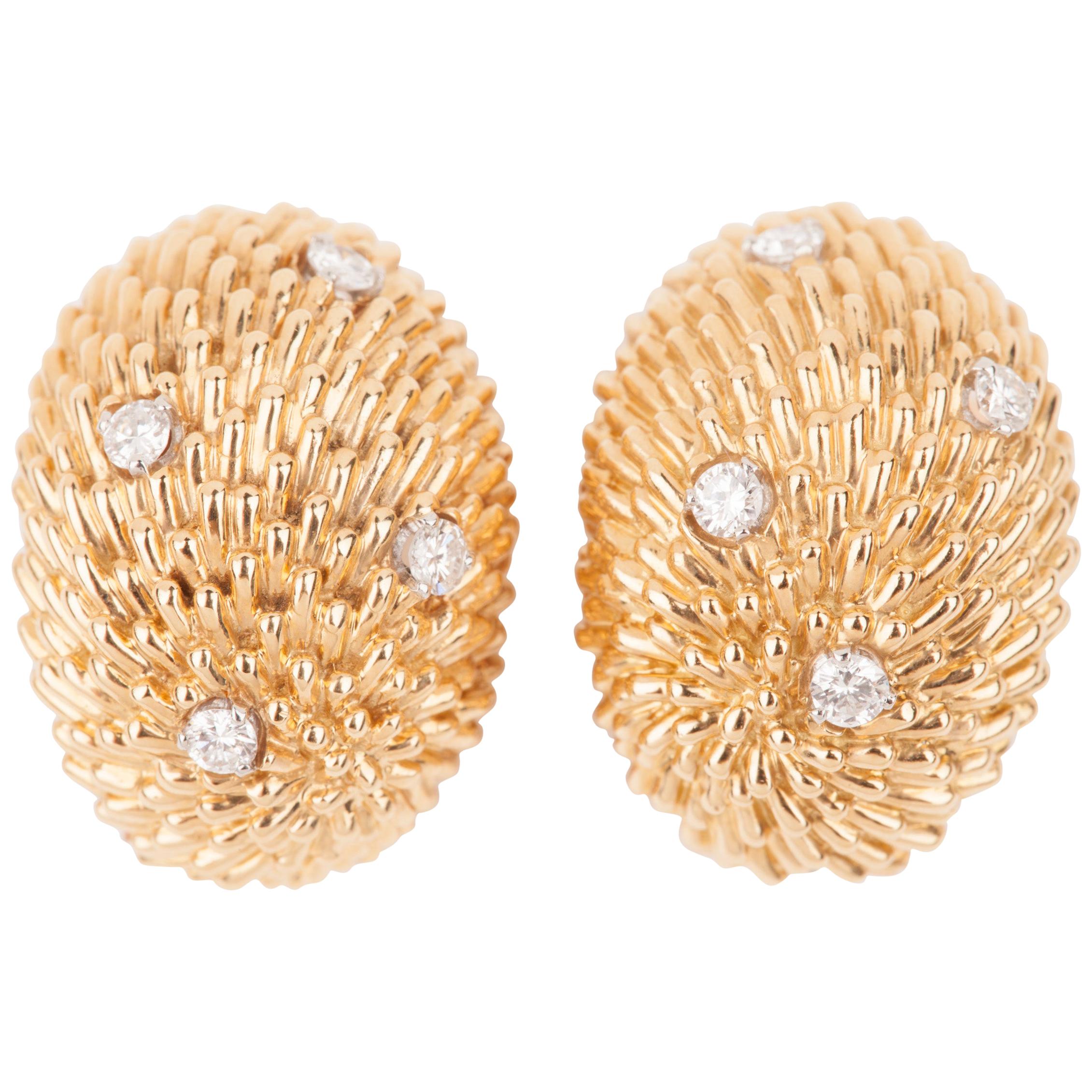 Van Cleef & Arpels Gold and Diamonds Earrings