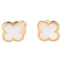 Van Cleef & Arpels Gold and Mother-Of-Pearl Pure Alhambra Cufflinks