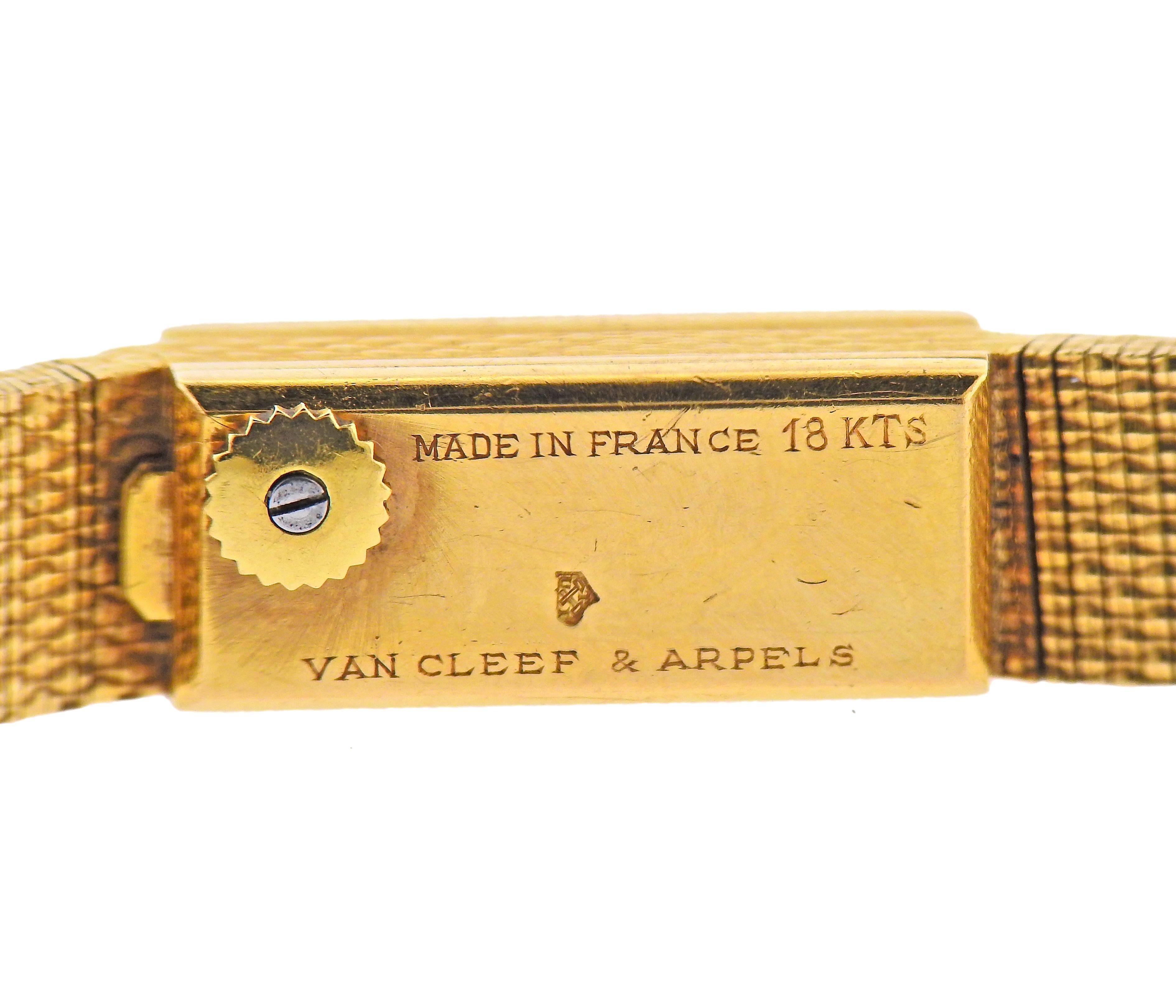 Van Cleef & Arpels Gold-Uhrarmband mit Rückenlehne im Zustand „Hervorragend“ im Angebot in New York, NY