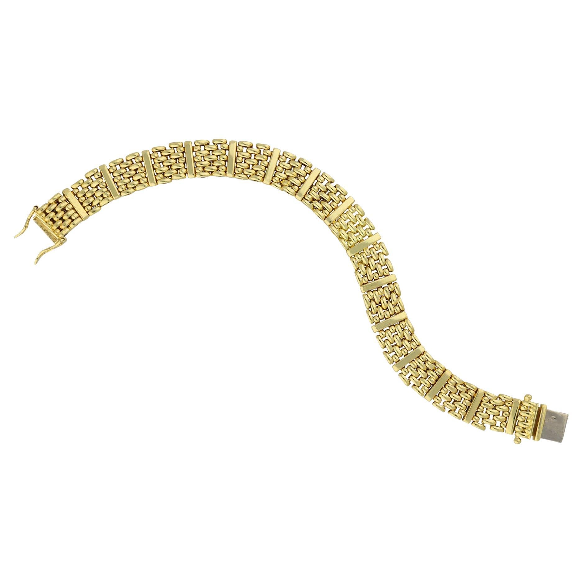 Van Cleef & Arpels gold bracelet, circa 1980.  For Sale