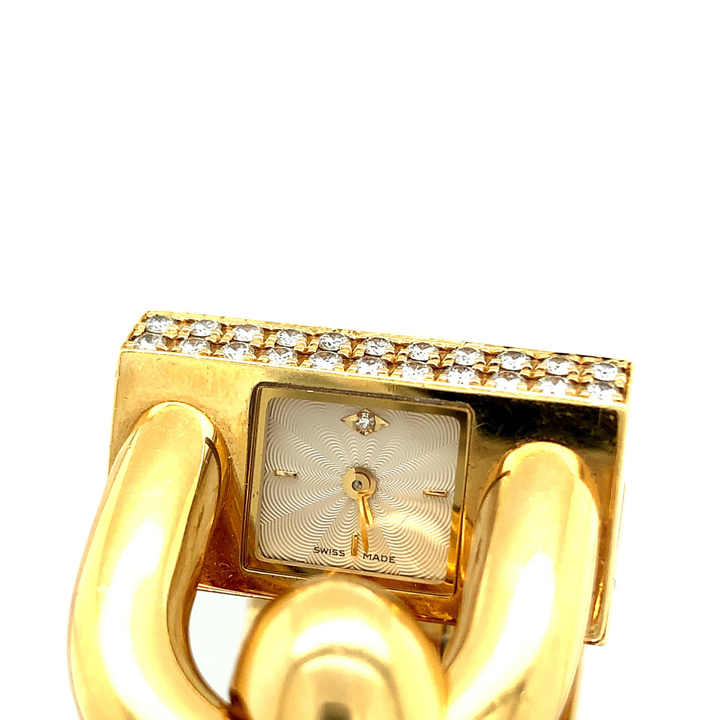 Van Cleef & Arpels Gold Cadenas Wristwatch  For Sale 2