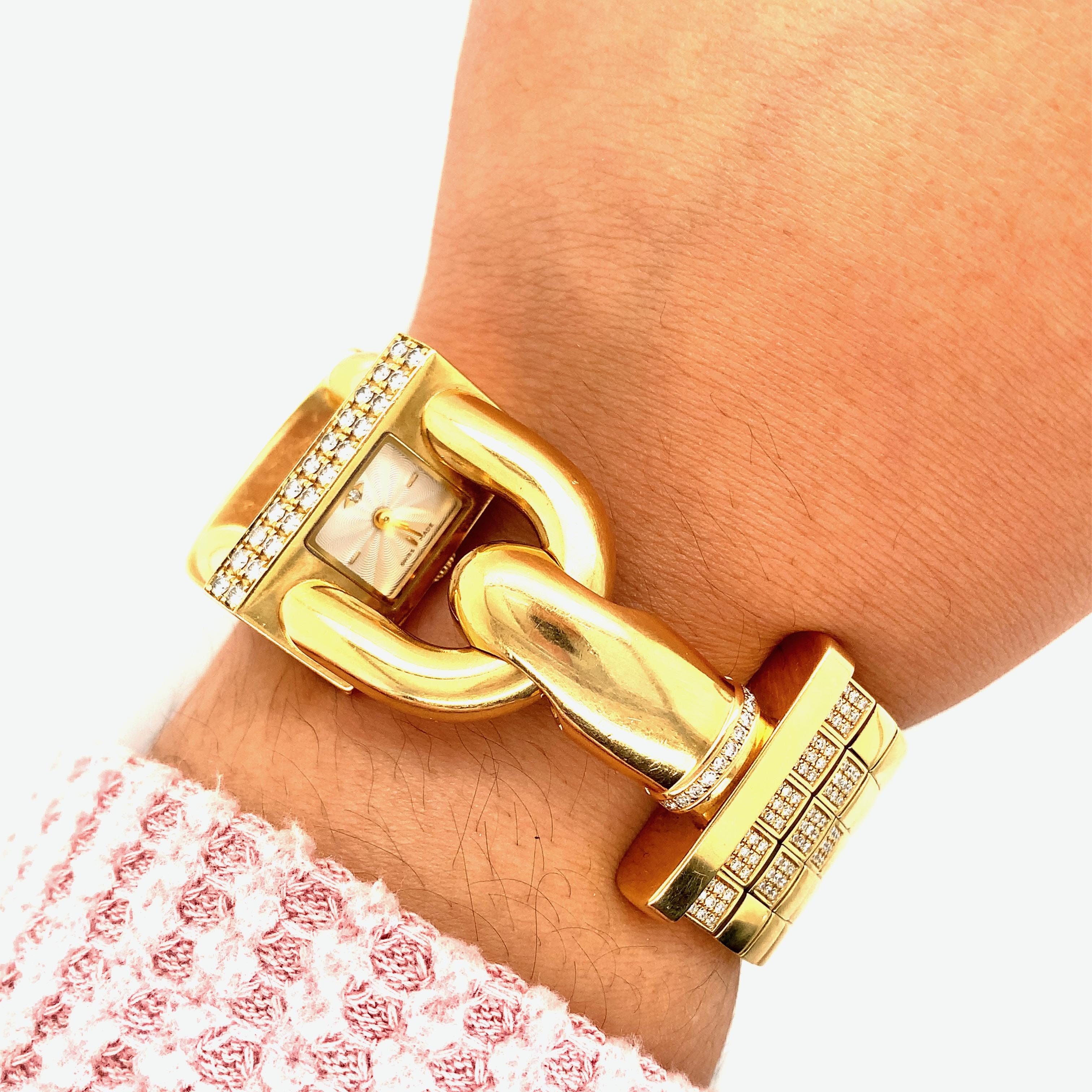Van Cleef & Arpels Gold Cadenas Wristwatch  For Sale 8