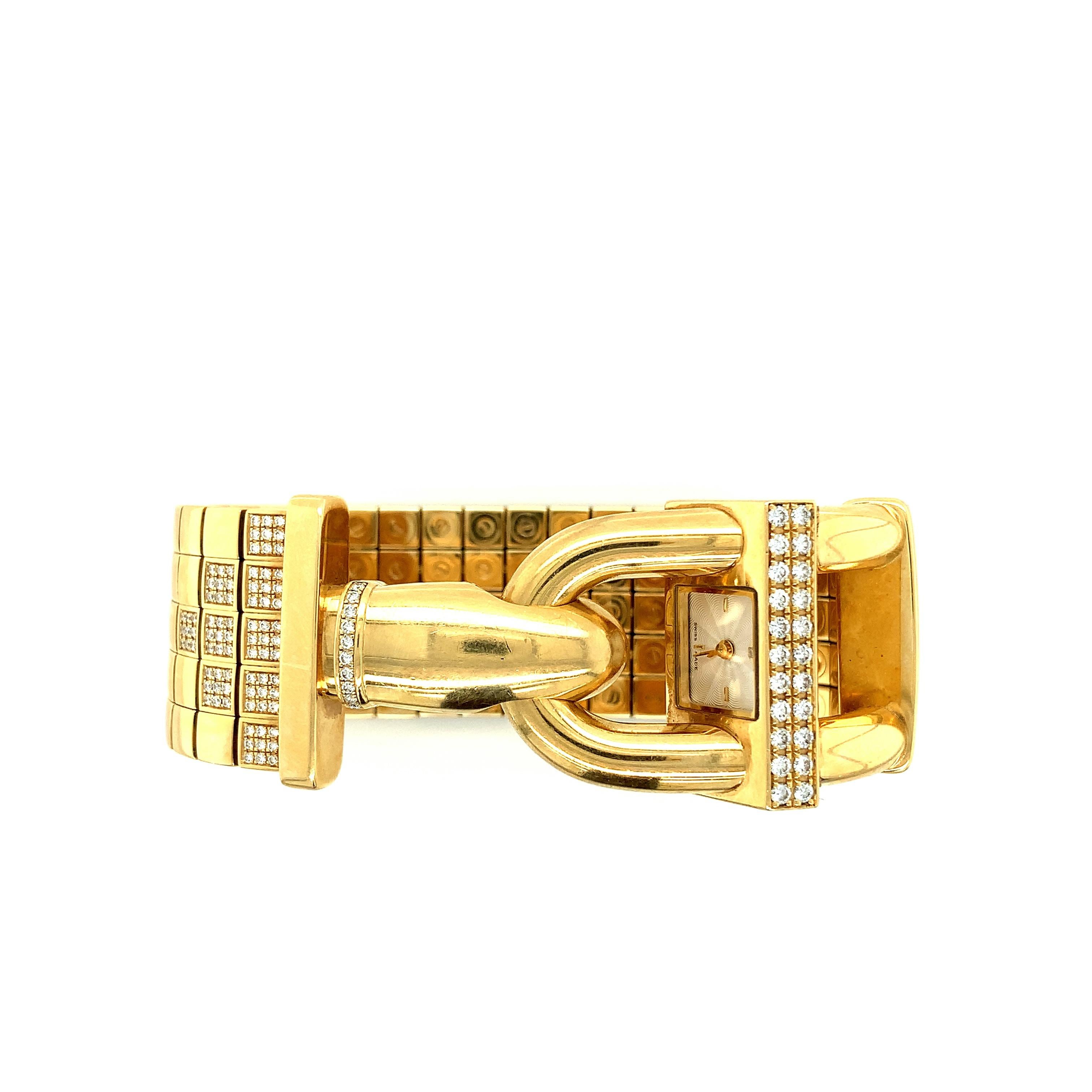 Women's Van Cleef & Arpels Gold Cadenas Wristwatch  For Sale
