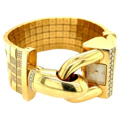 Used Van Cleef & Arpels Gold Cadenas Wristwatch 