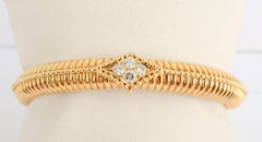 Van Cleef & Arpels Gold Diamond Bangle Bracelet