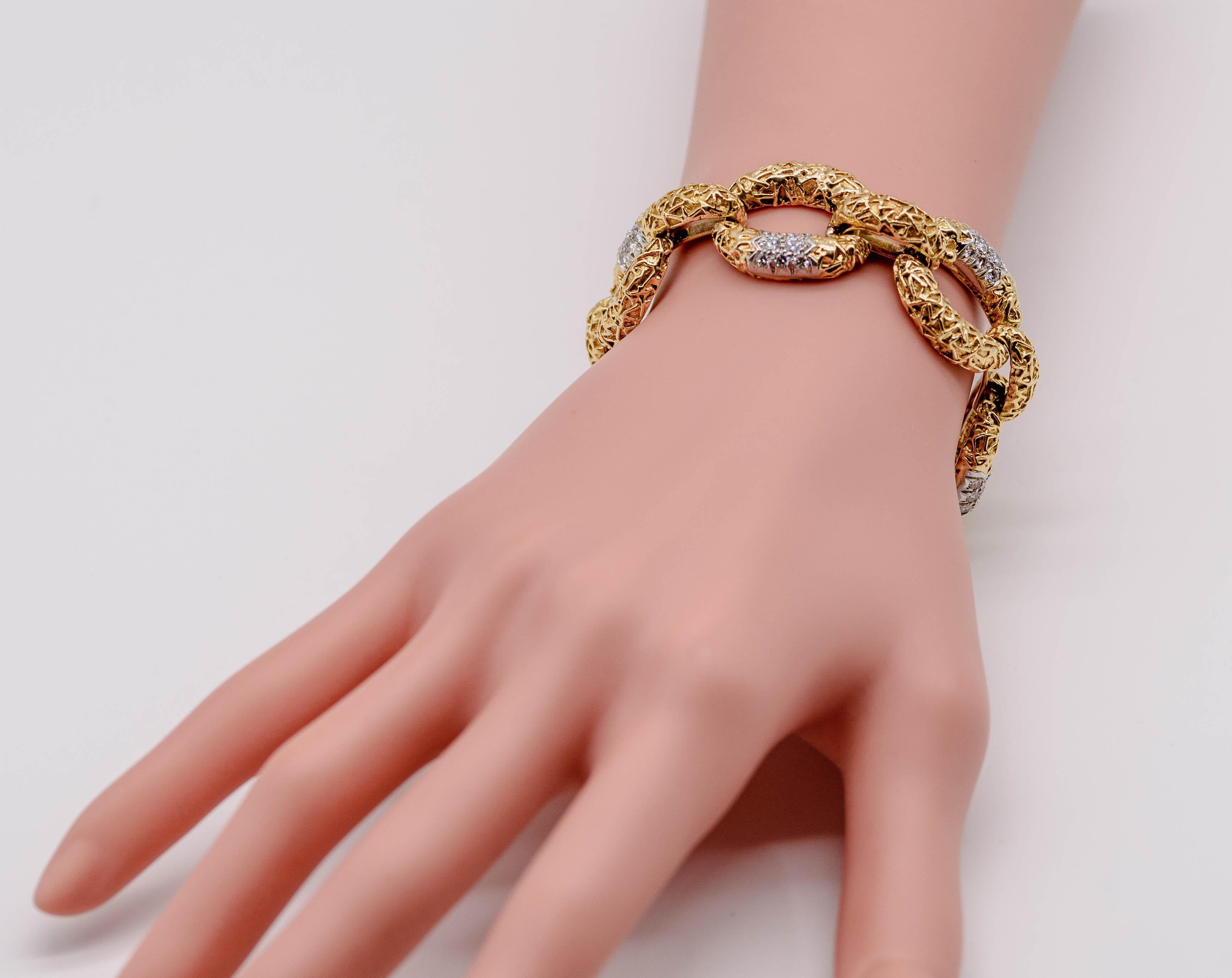 Van Cleef & Arpels Gold-Diamant-Armband (Zeitgenössisch) im Angebot