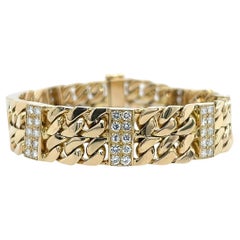 VAN CLEEF & ARPELS Gold-Diamant-Gliederarmband mit geschwungenen Gliedern