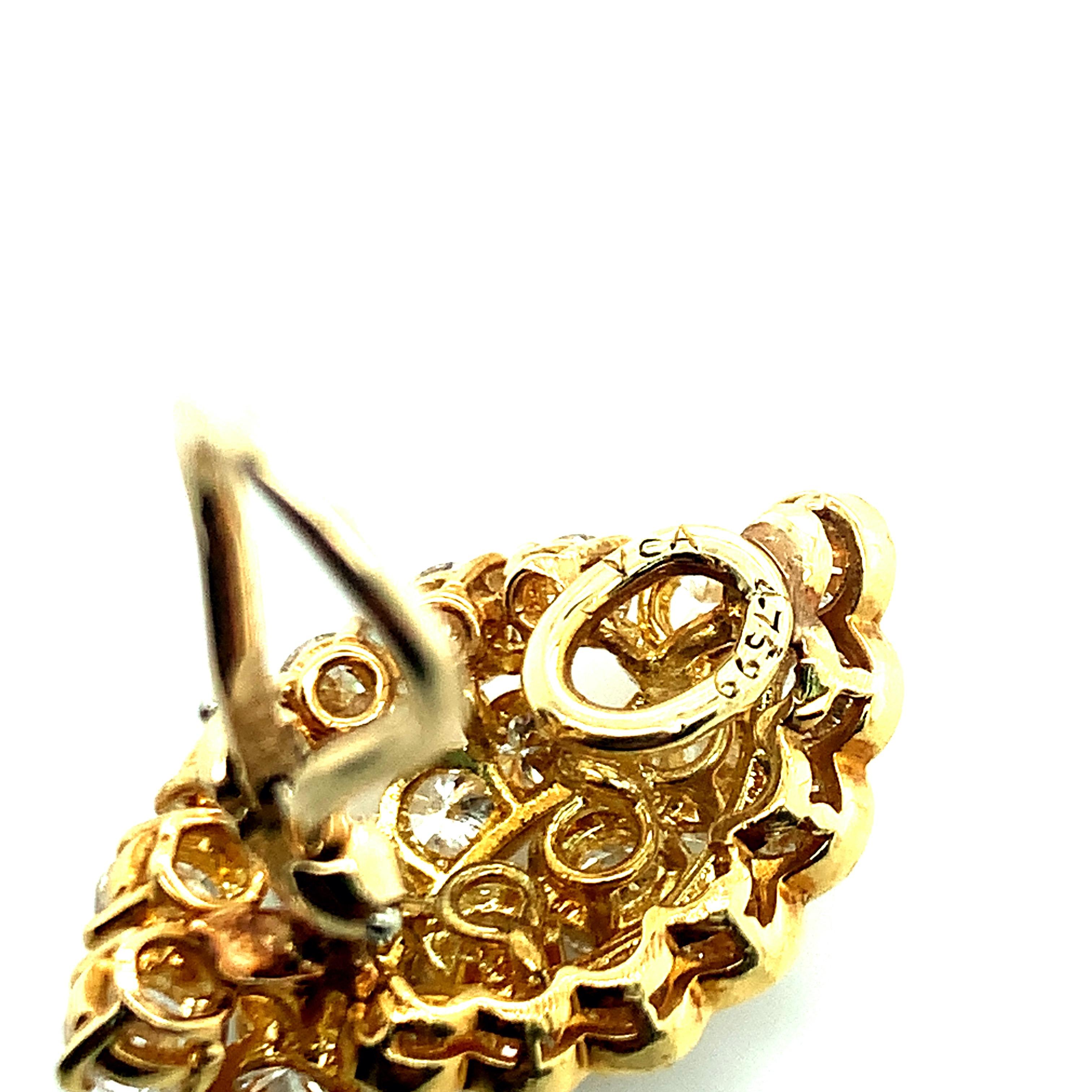 Van Cleef & Arpels Gold-Diamant-Ohrringe (Zeitgenössisch)