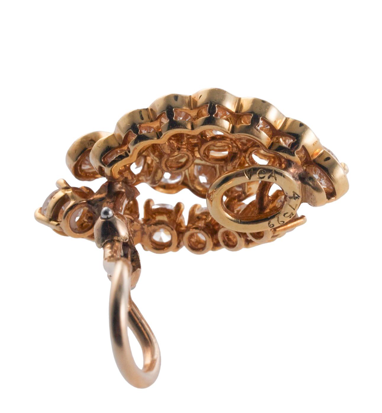 Van Cleef & Arpels Gold-Diamant-Ohrringe 6