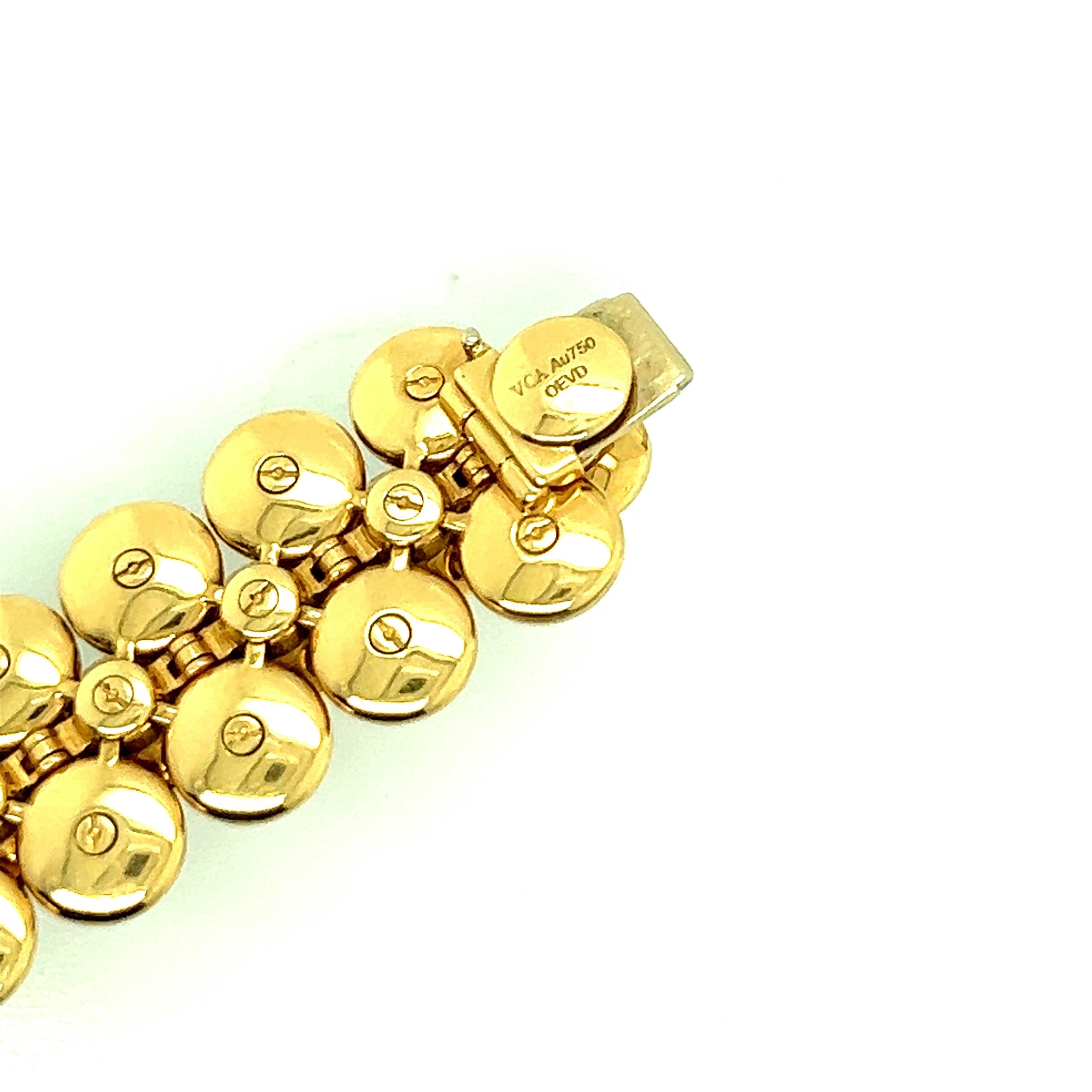 Van Cleef & Arpels Gold-Diamant-Damenarmbanduhr im Angebot 3