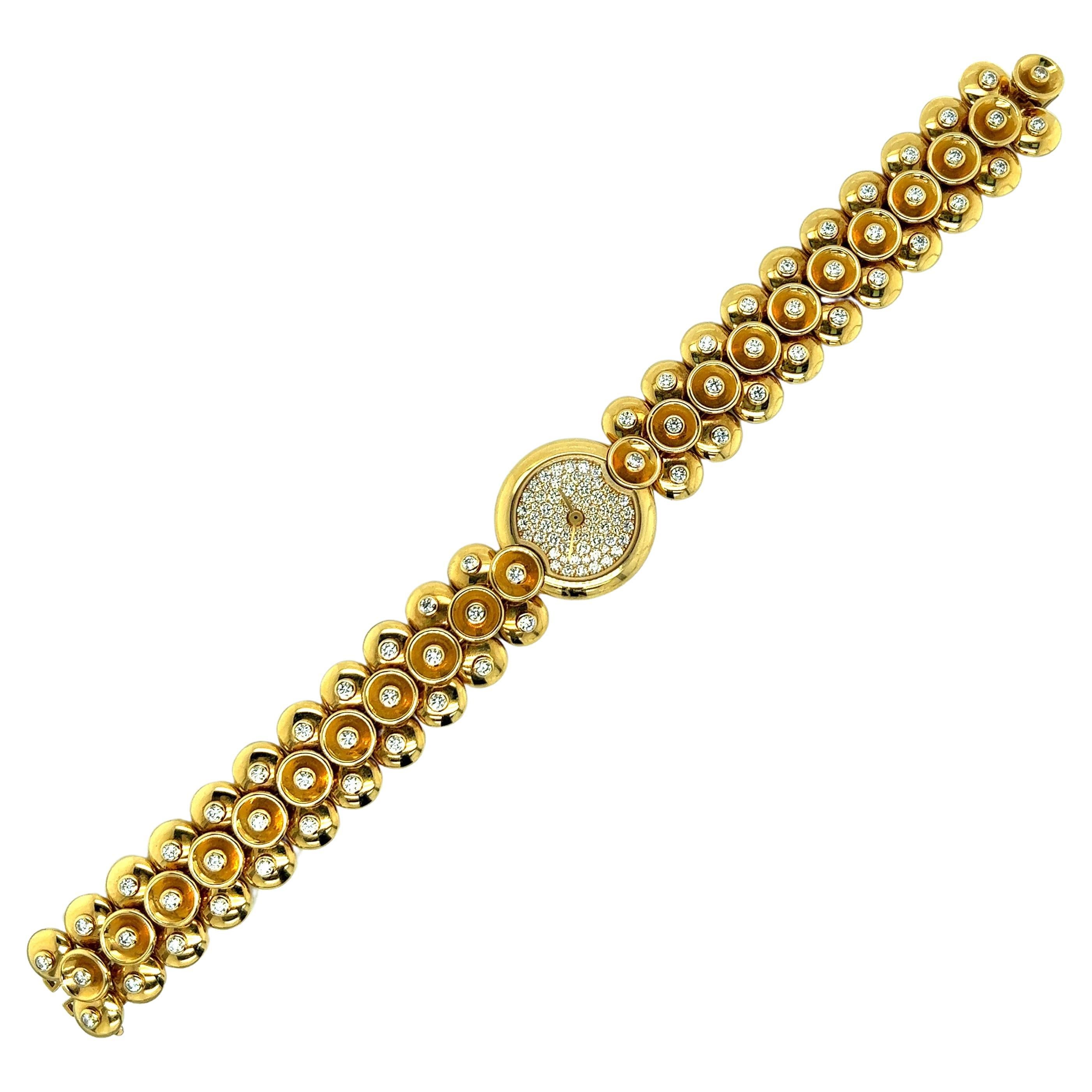 Van Cleef & Arpels Gold-Diamant-Damenarmbanduhr