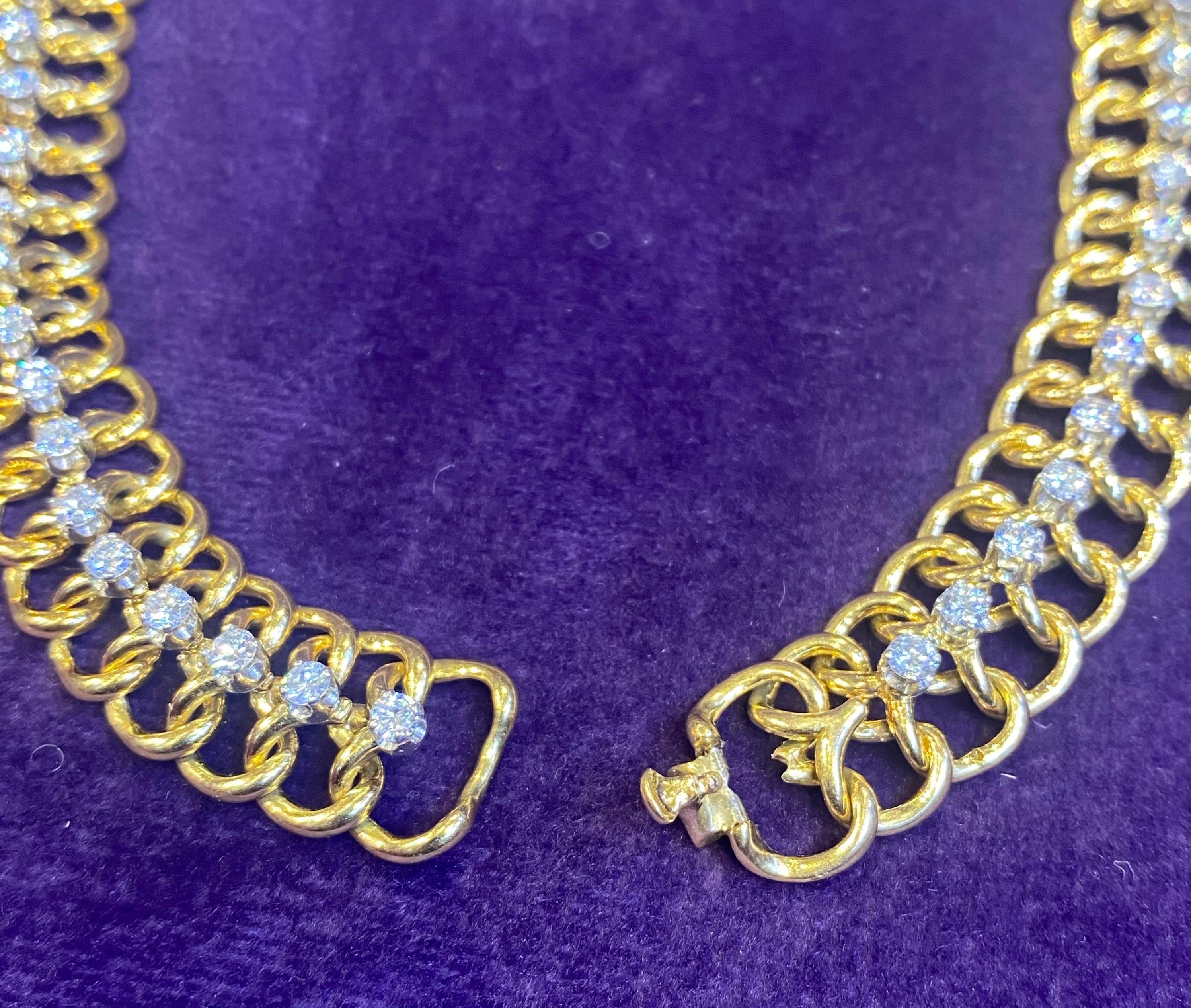 Van Cleef & Arpels Gold & Diamond Necklace For Sale 1