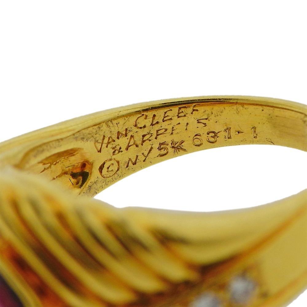 Van Cleef & Arpels Gold-Diamant-Rubinring im Zustand „Hervorragend“ im Angebot in New York, NY