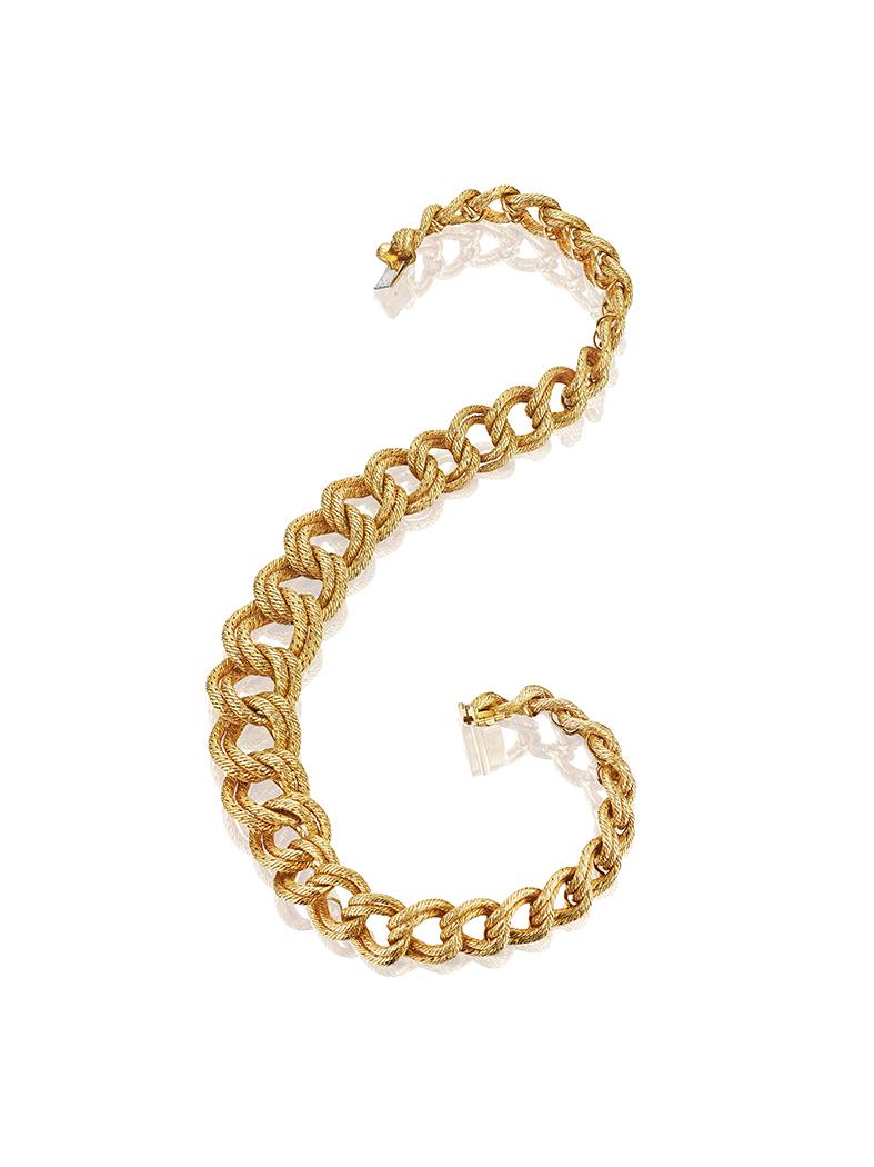 Gold and diamond necklace, 'Zip'  梵克雅寶 'Zip' 黃金及鑽石項鏈