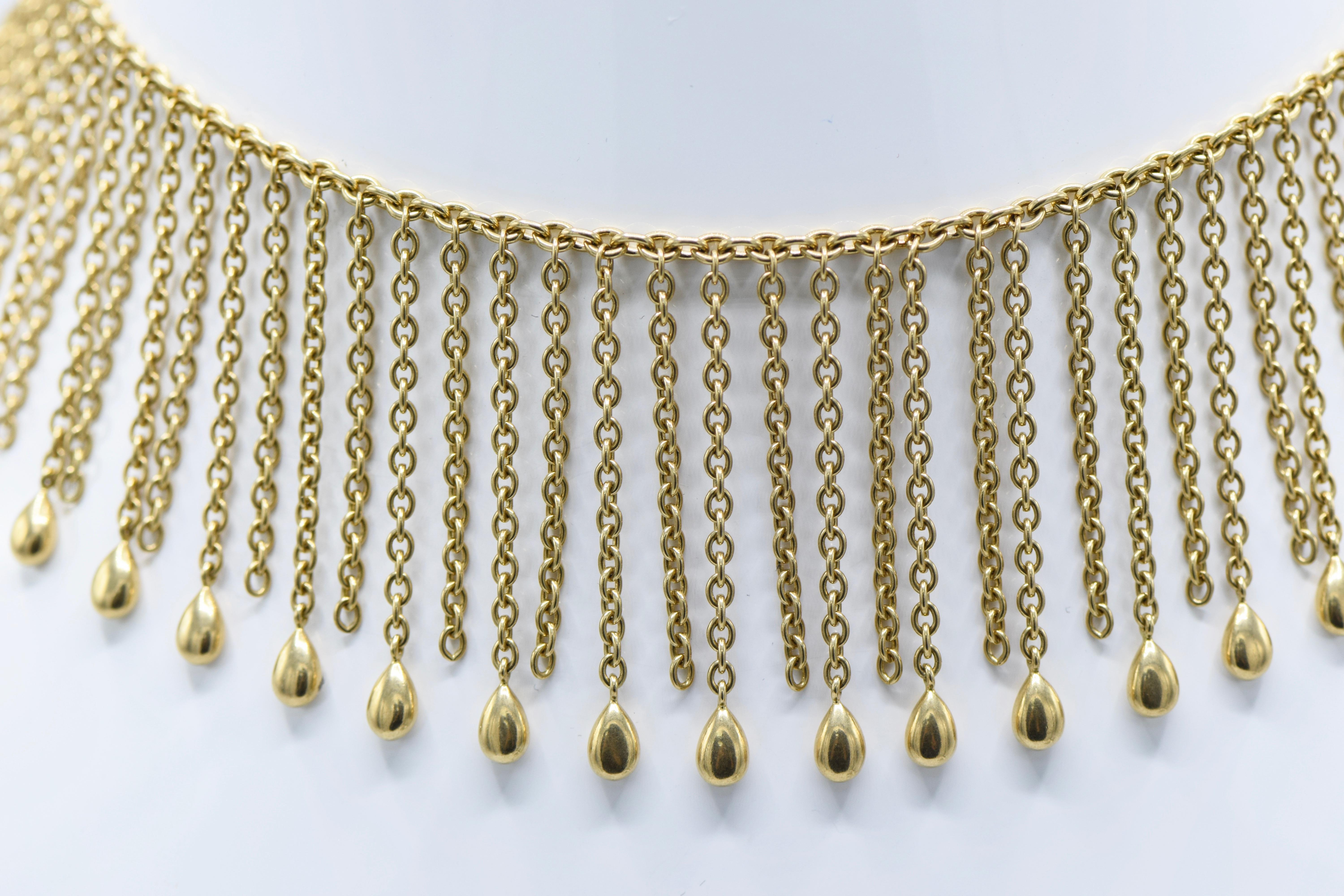 Van Cleef & Arpels Gold 'Fringe' Necklace and Bracelet In Excellent Condition In New York, NY