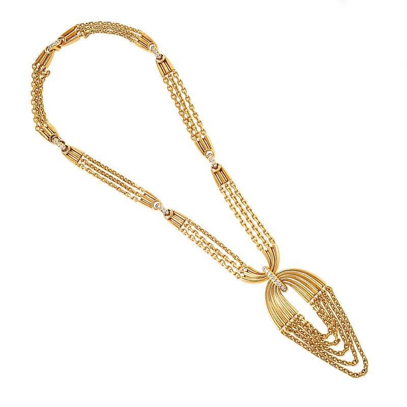 Van Cleef & Arpels, collier à pendentif en or en vente 1