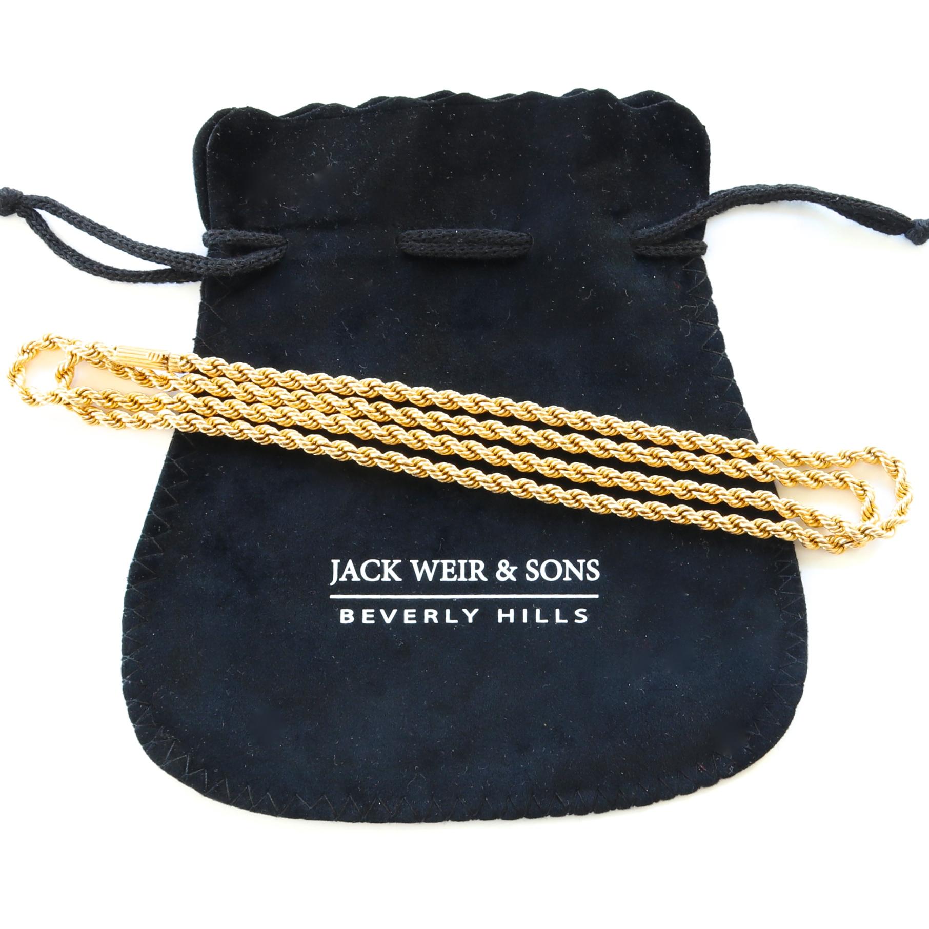 Women's or Men's Van Cleef & Arpels Gold Rope Necklace