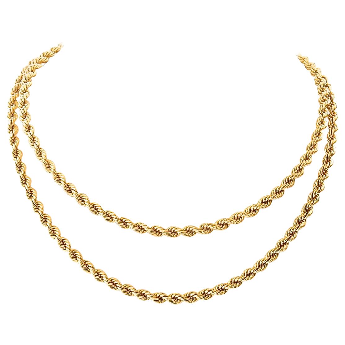 Van Cleef & Arpels Gold Rope Necklace