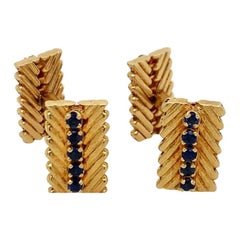 Van Cleef & Arpels Gold Sapphire Cufflinks